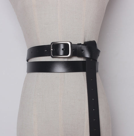 Soft leather suede leather belt